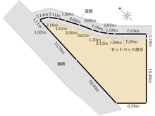 【神奈川県/逗子市久木】逗子市久木三丁目　古屋付土地 区画図