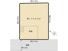 【神奈川県/横浜市栄区亀井町】栄区亀井町　土地 区画図