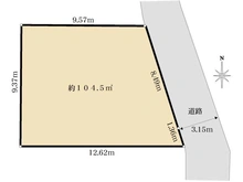 【神奈川県/鎌倉市材木座】鎌倉市材木座3丁目　古家付土地 区画図