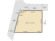 【神奈川県/鎌倉市寺分】鎌倉市寺分2丁目　古家付土地 区画図