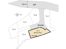 【神奈川県/鎌倉市笛田】鎌倉市笛田2丁目売地 2号地（全6区画） 区画図