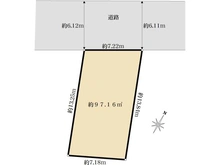 【神奈川県/茅ヶ崎市富士見町】茅ヶ崎市富士見町　古家付土地 区画図