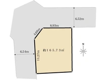 【神奈川県/横浜市港南区日野】横浜市港南区日野9丁目　古家付土地 区画図