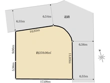 【神奈川県/横浜市栄区本郷台】横浜市栄区本郷台5丁目　古家付売地 区画図