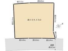 【神奈川県/横浜市栄区本郷台】横浜市栄区本郷台2丁目　古家付土地 区画図