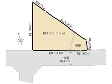 【神奈川県/横浜市港南区日野南】港南区日野南1丁目　古家付売地 区画図