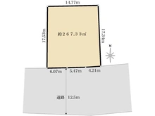 【神奈川県/鎌倉市梶原】鎌倉市梶原3丁目　土地 区画図