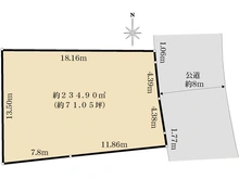 【東京都/町田市つくし野】町田市つくし野4丁目 売地 区画図