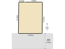 【神奈川県/横浜市青葉区荏子田】青葉区荏子田2丁目　土地 区画図