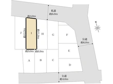【埼玉県/川口市金山町】川口市金山町　建築条件付き土地　I区画 区画図