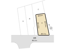 【東京都/杉並区高井戸東】杉並区高井戸東1丁目　土地　D棟 区画図