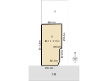 【東京都/杉並区下井草】杉並区下井草5丁目土地　B区画 区画図