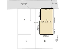 【東京都/杉並区本天沼】杉並区本天沼2丁目土地　B区画 区画図