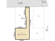 【東京都/杉並区本天沼】杉並区本天沼2丁目土地　C区画 区画図