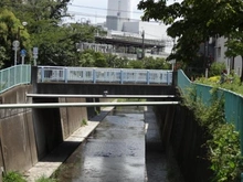 【東京都/杉並区高井戸西】杉並区高井戸西1丁目　土地 神田川（現地より約40m）：高井戸駅に向かう途中にあります