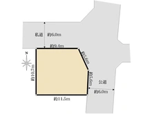 【東京都/杉並区高井戸西】杉並区高井戸西1丁目　土地 区画図