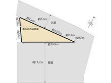 【東京都/荒川区西日暮里】荒川区西日暮里1丁目　土地 区画図