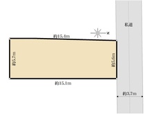 【東京都/杉並区梅里】杉並区梅里1丁目　土地 区画図