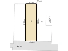 【東京都/品川区北品川】品川区北品川2丁目　土地　B区画 区画図
