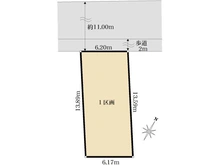 【東京都/板橋区赤塚】板橋区赤塚6丁目　売地 区画図