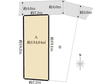 【東京都/練馬区羽沢】練馬区羽沢2丁目土地　A区画（全2区画） 区画図