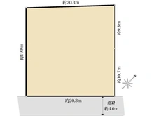 【東京都/練馬区豊玉上】練馬区豊玉上1丁目　土地 区画図