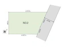 【東京都/杉並区浜田山】杉並区浜田山2丁目 売地No,2 区画図
