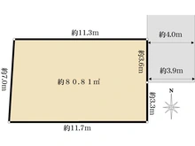 【東京都/世田谷区砧】世田谷区砧8丁目古家付き土地 区画図