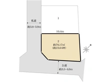 【東京都/世田谷区経堂】世田谷区経堂3丁目売地　2区画 区画図
