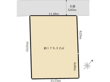 【東京都/世田谷区砧】世田谷区砧4丁目　土地 区画図