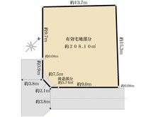 【東京都/世田谷区喜多見】世田谷区喜多見7丁目　土地 区画図
