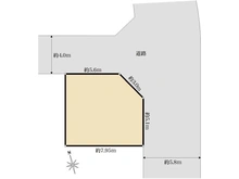 【埼玉県/川口市南鳩ヶ谷】川口市南鳩ヶ谷3丁目　古家付き土地 区画図
