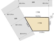 【神奈川県/川崎市高津区下作延】高津区下作延6丁目　土地　2区画 区画図
