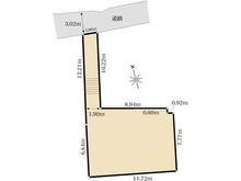 【神奈川県/川崎市高津区子母口】高津区子母口　古家付土地 区画図