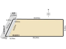 【大阪府/大阪市阿倍野区相生通】大阪市阿倍野区相生通2丁目　土地 区画図
