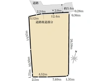 【大阪府/寝屋川市東香里園町】寝屋川市東香里園町　売地 区画図