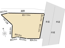 【千葉県/市川市八幡】市川市八幡5丁目　古家付土地 区画図