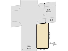 【東京都/墨田区業平】墨田区業平三丁目　古家付き土地 区画図