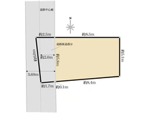 【東京都/葛飾区四つ木】葛飾区四つ木二丁目　古家付き土地 区画図