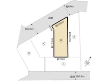 【東京都/多摩市桜ヶ丘】多摩市桜ケ丘1丁目　建築条件付土地　B区画 区画図