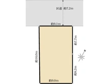 【東京都/葛飾区細田】葛飾区細田五丁目　売地 区画図