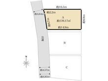 【神奈川県/横浜市栄区公田町】栄区公田町　土地　A区画/全6区画 区画図