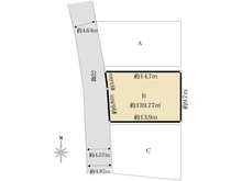 【神奈川県/横浜市栄区公田町】栄区公田町　土地　B区画/全6区画 区画図
