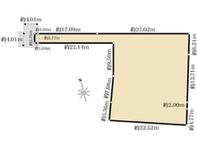 【神奈川県/茅ヶ崎市幸町】茅ヶ崎市幸町　土地 区画図
