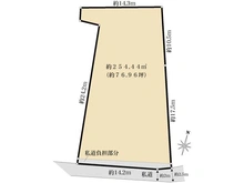 【大阪府/高槻市安満北の町】高槻市安満北の町　売土地 区画図