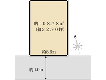 【大阪府/高槻市川西町】高槻市川西町二丁目　売地 区画図