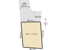 【兵庫県/西宮市能登町】西宮市能登町売土地　2号地 区画図