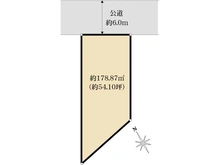【兵庫県/西宮市甲子園町】西宮市甲子園町　古家付土地 区画図