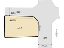 【神奈川県/横浜市緑区鴨居】緑区鴨居6丁目　A区画 区画図