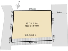 【東京都/文京区大塚】文京区大塚一丁目　土地 区画図